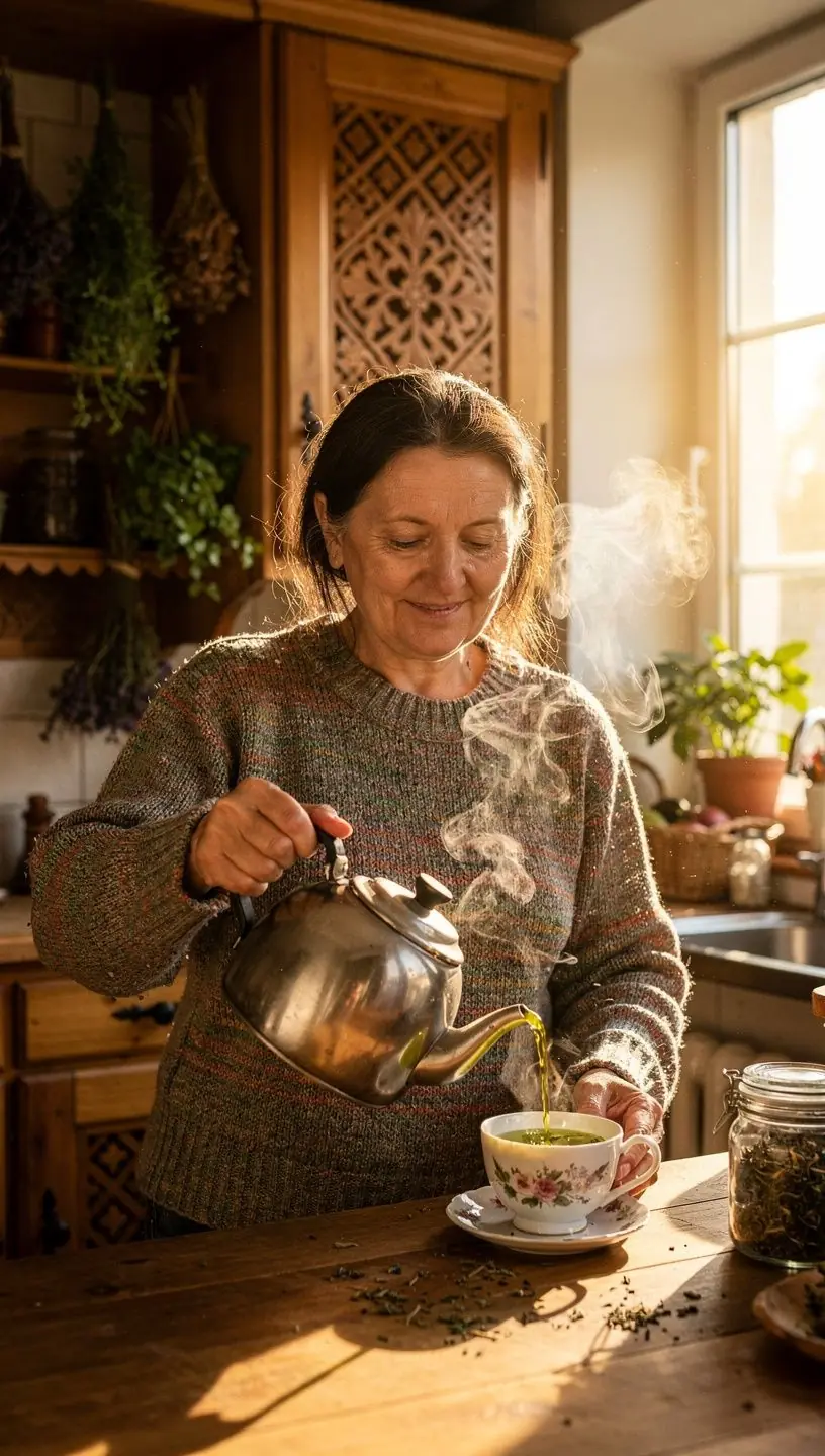 Interdonato širdies arbata, užaugusi saulėtame sode