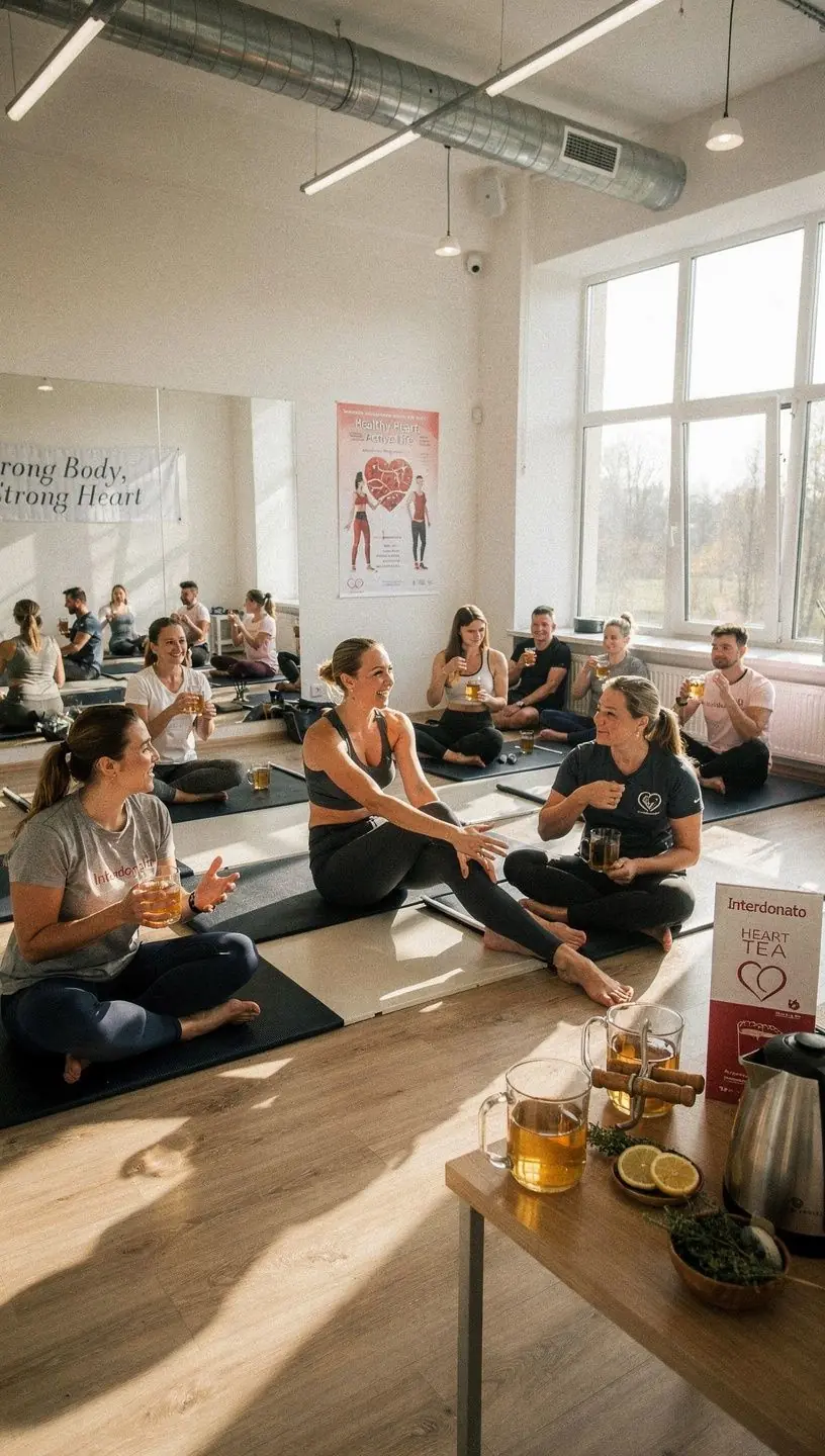 Vartotojai mėgaujasi Interdonato širdies arbata, gerindami savo sveikatą.